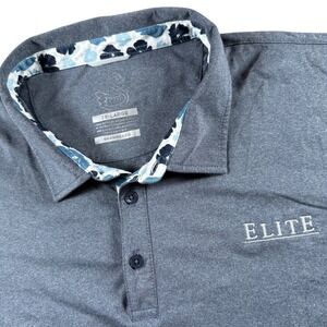 Swannies Golf Men 2XL Elite Performance Polo Shirt Blue Heather Stretch athletic